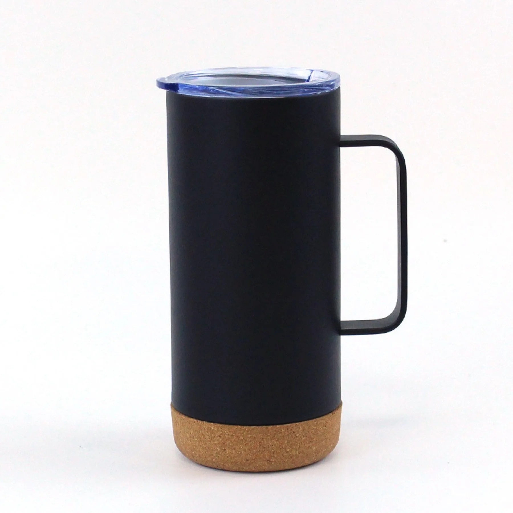 16 Oz. Wood Bottom Stainless Steel Coffee Mug with Handle 6