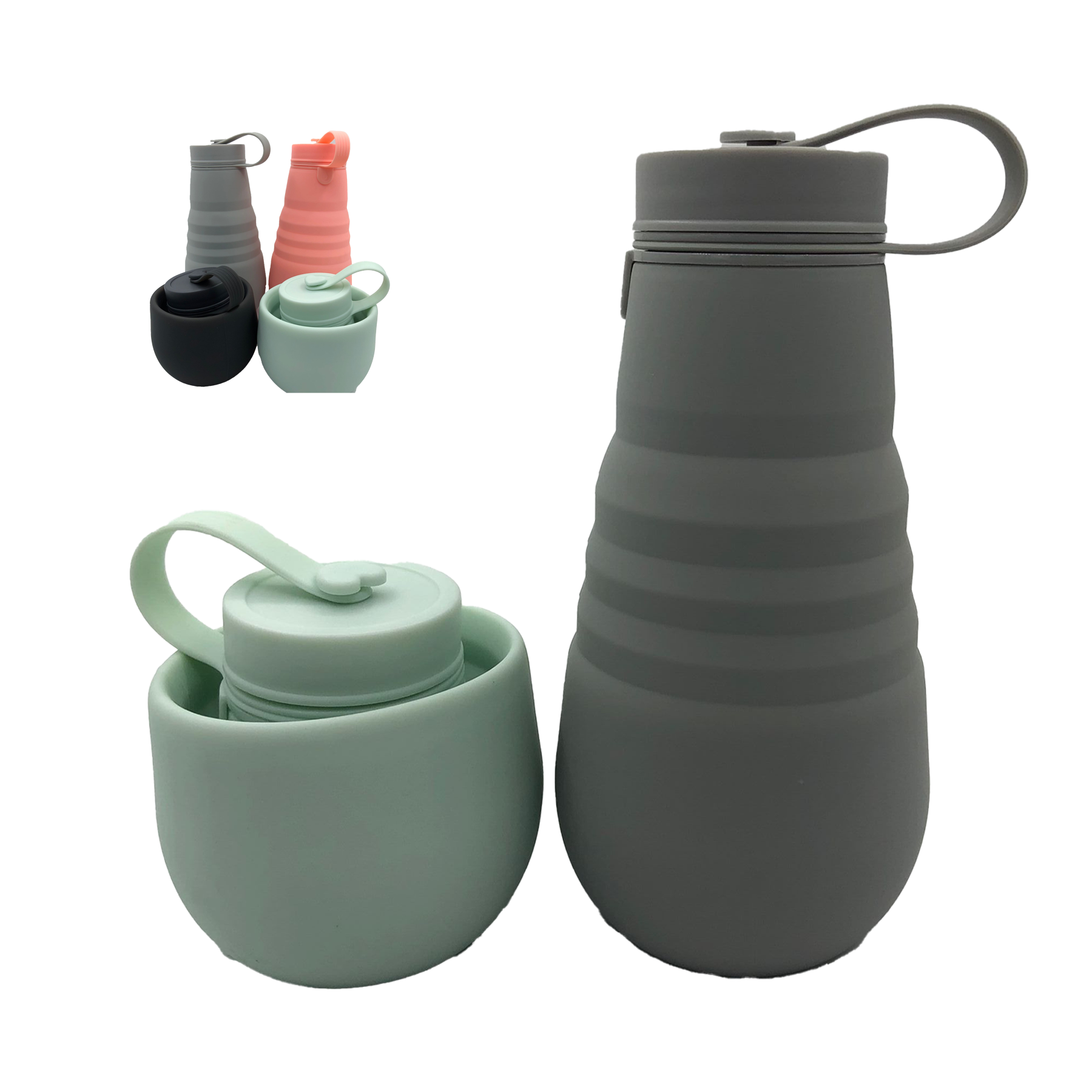 Silicone Foldable 17Oz Water Bottles 3