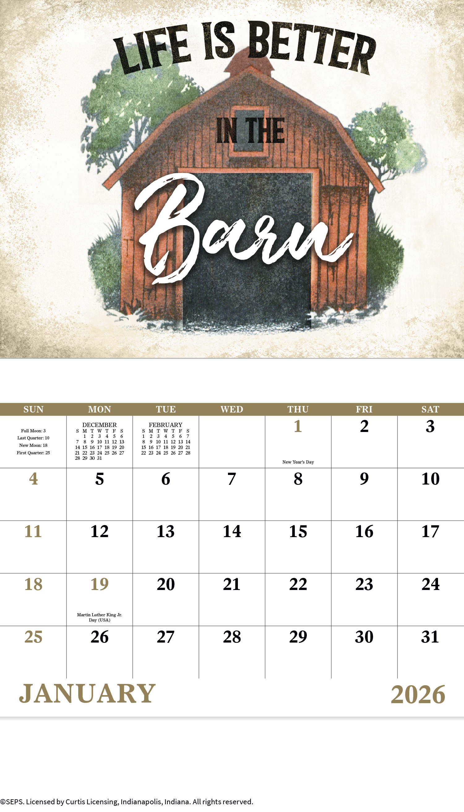 Good Value™ Country Days - Stapled Calendar 31