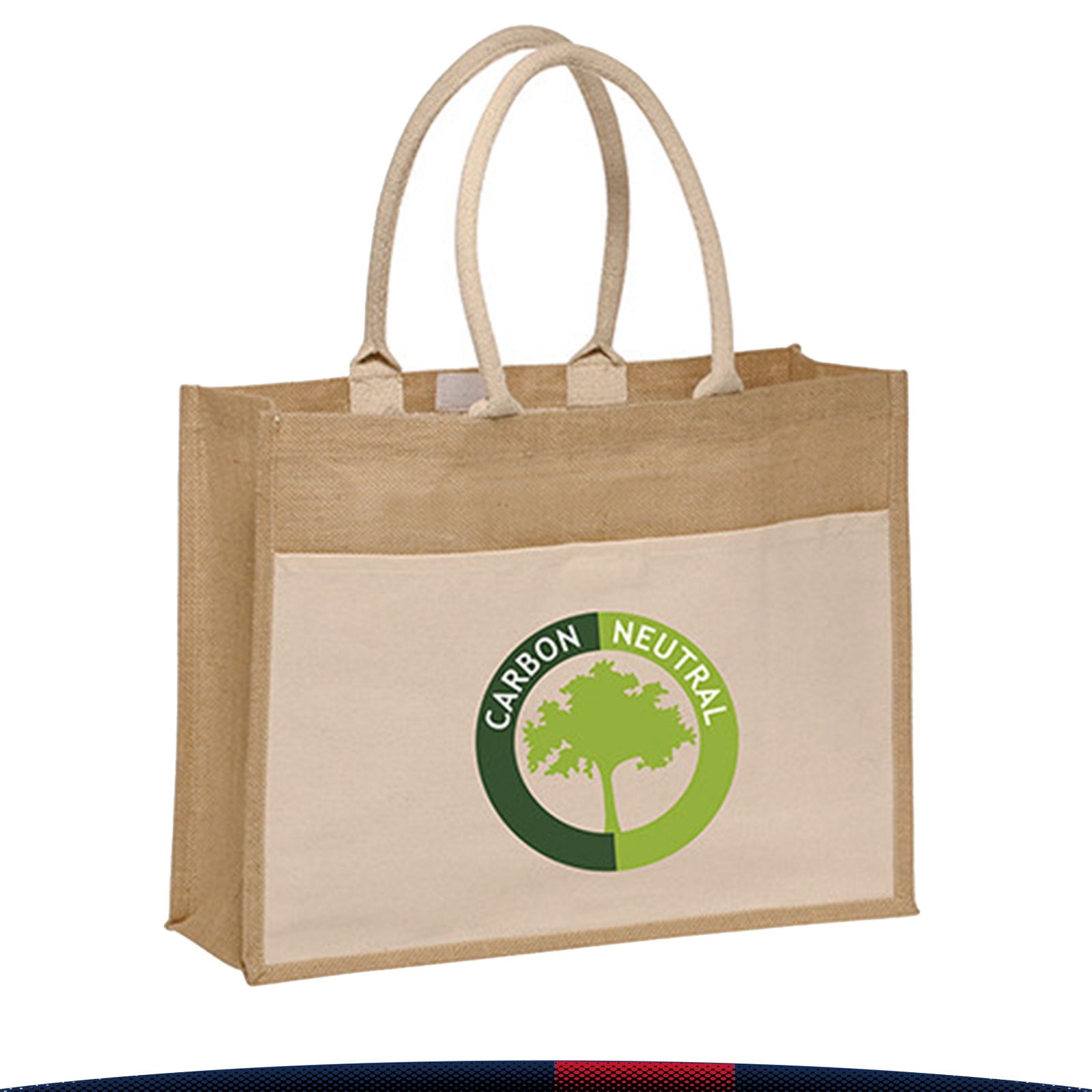 Trisp Jute Tote Bag, custom tote bag with logo imprint 3
