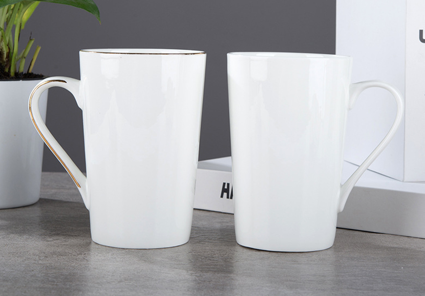 Creative Gold Line Couple Ceramic Bone China Mug 6