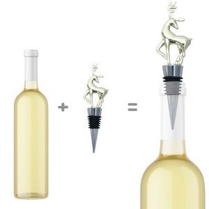 Charming Festive Reindeer Head Wine Stopper Cork 4