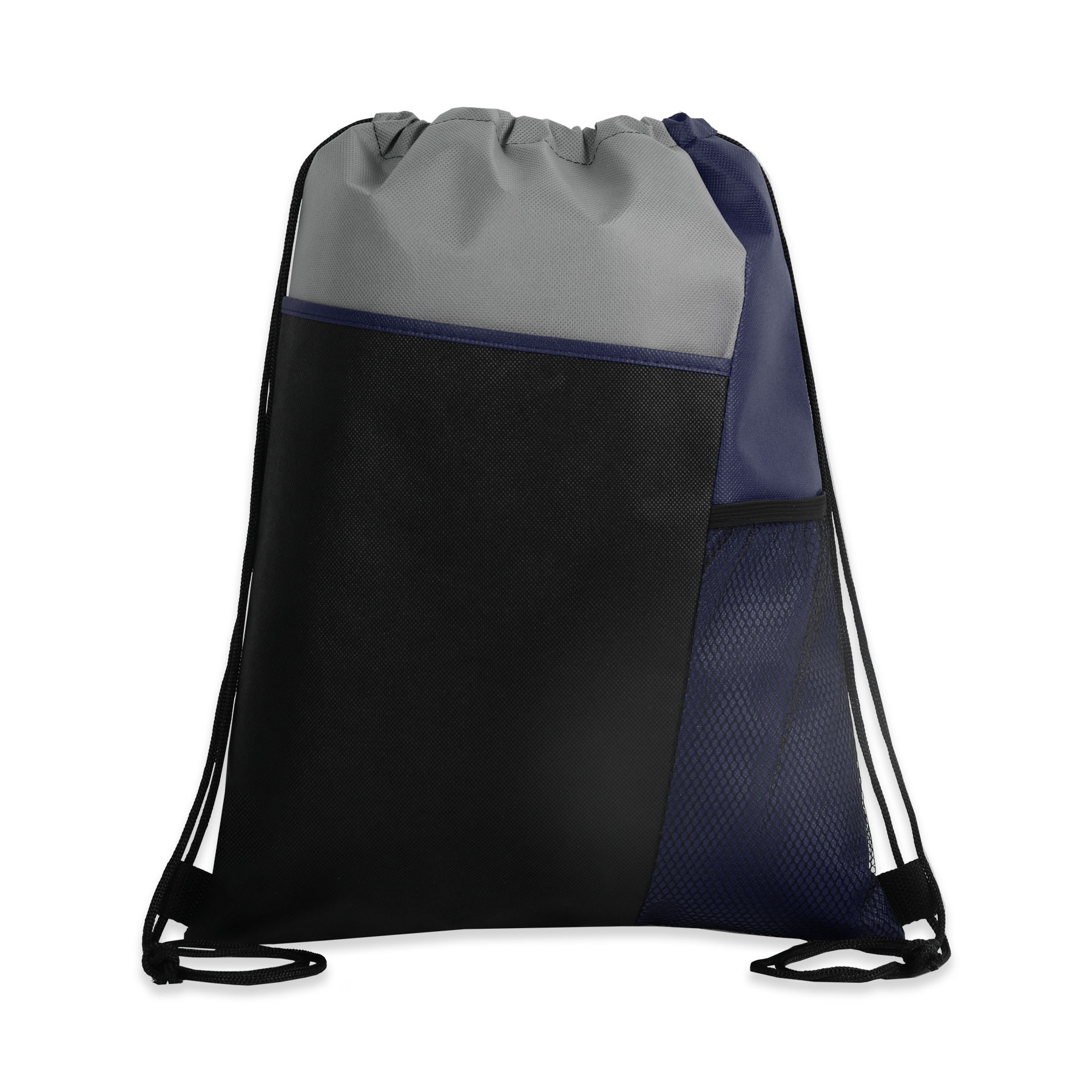 Tri-Colored Mesh Pocket Drawstring Backpack 26