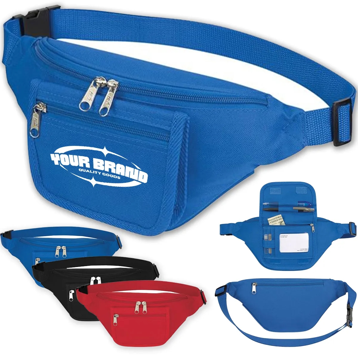 Custom Portable Zippered Fanny Pack With Organizer 5