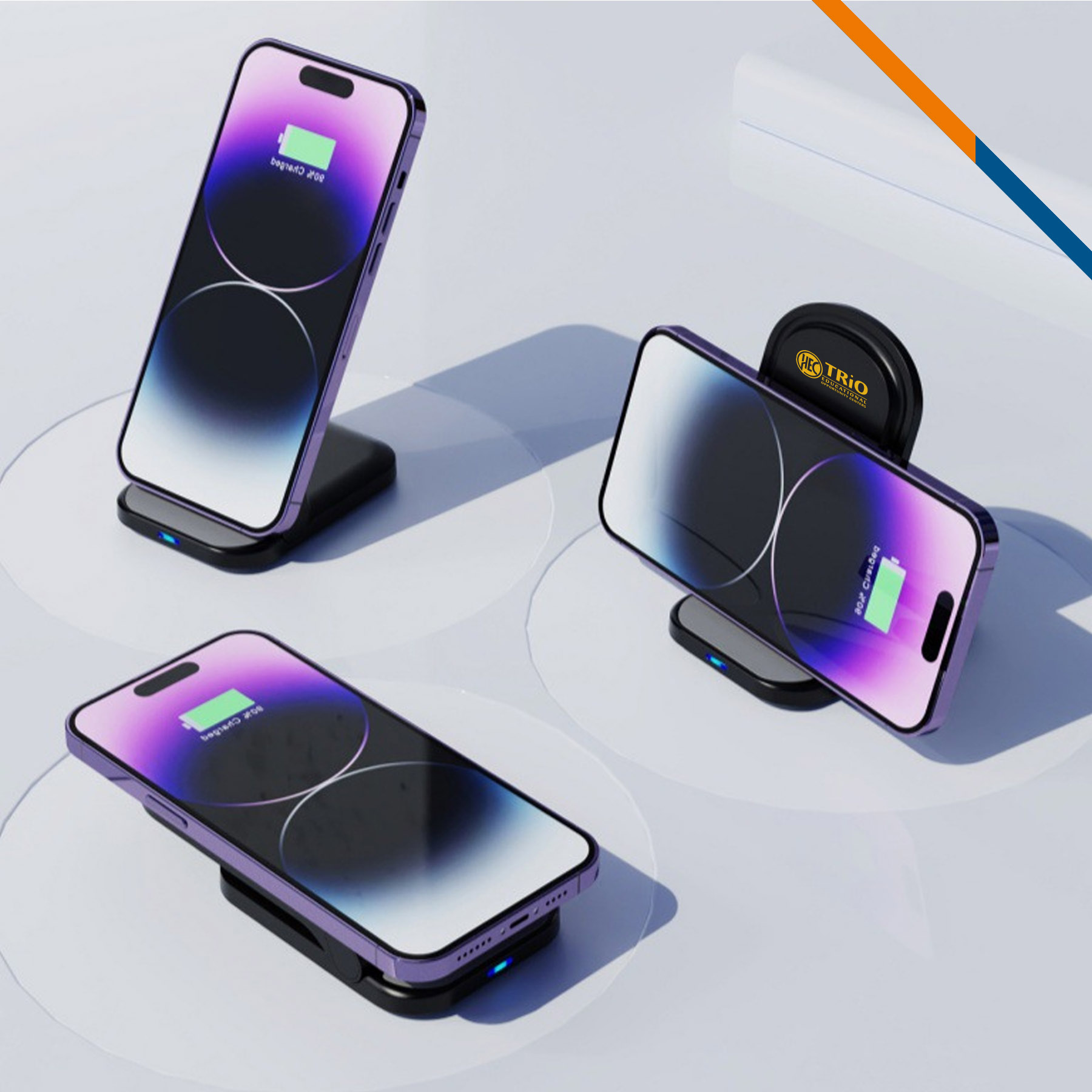 EnerFlow Foldable 15W Wireless Fast Charger Stand 7