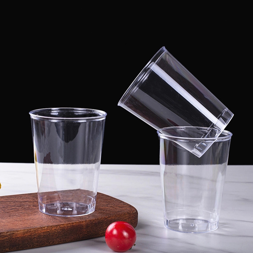10Oz Cylinder Clear Hard Plastic Cups 3