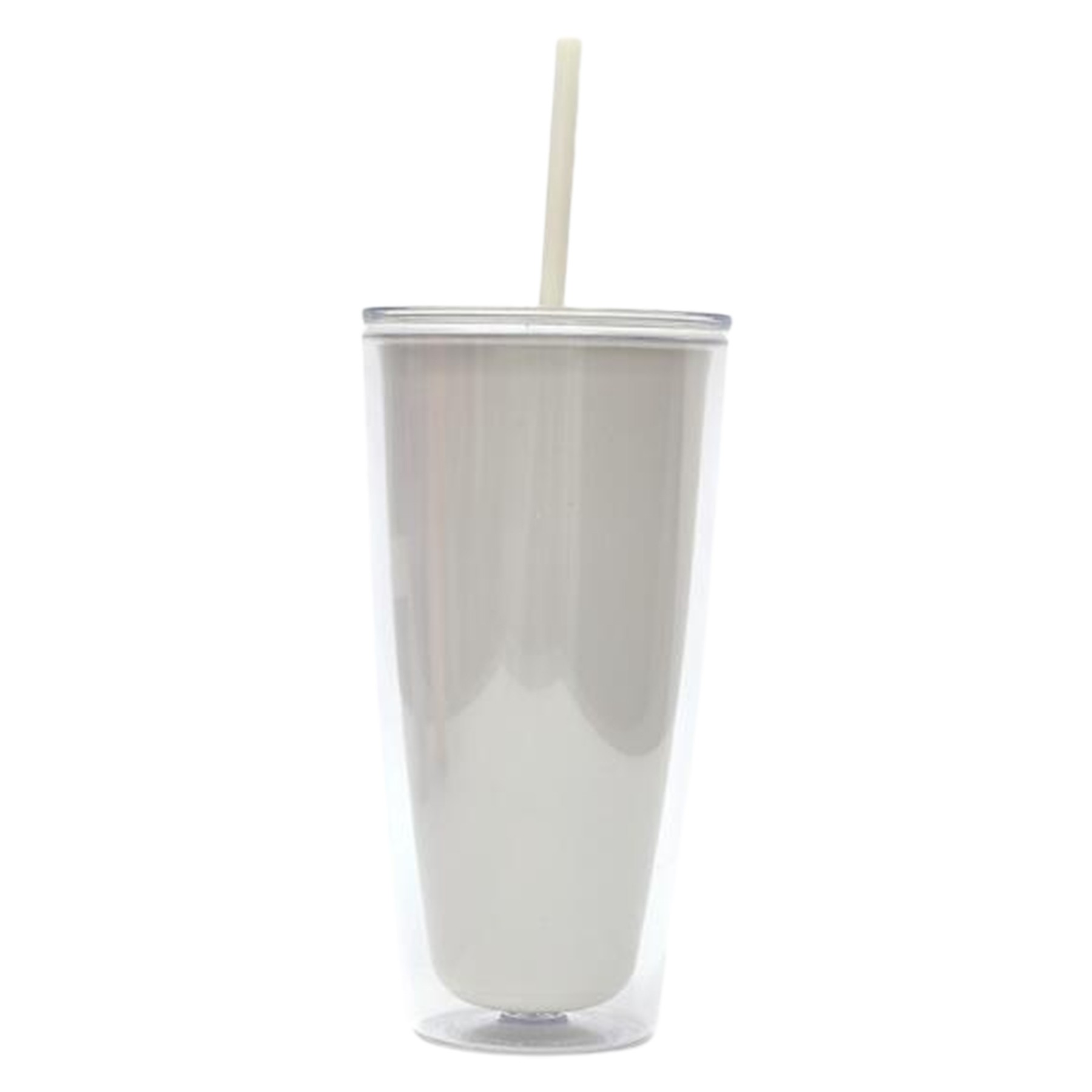 25.4 Oz Double-Layer Plastic Straw Cup W/ Lid 6