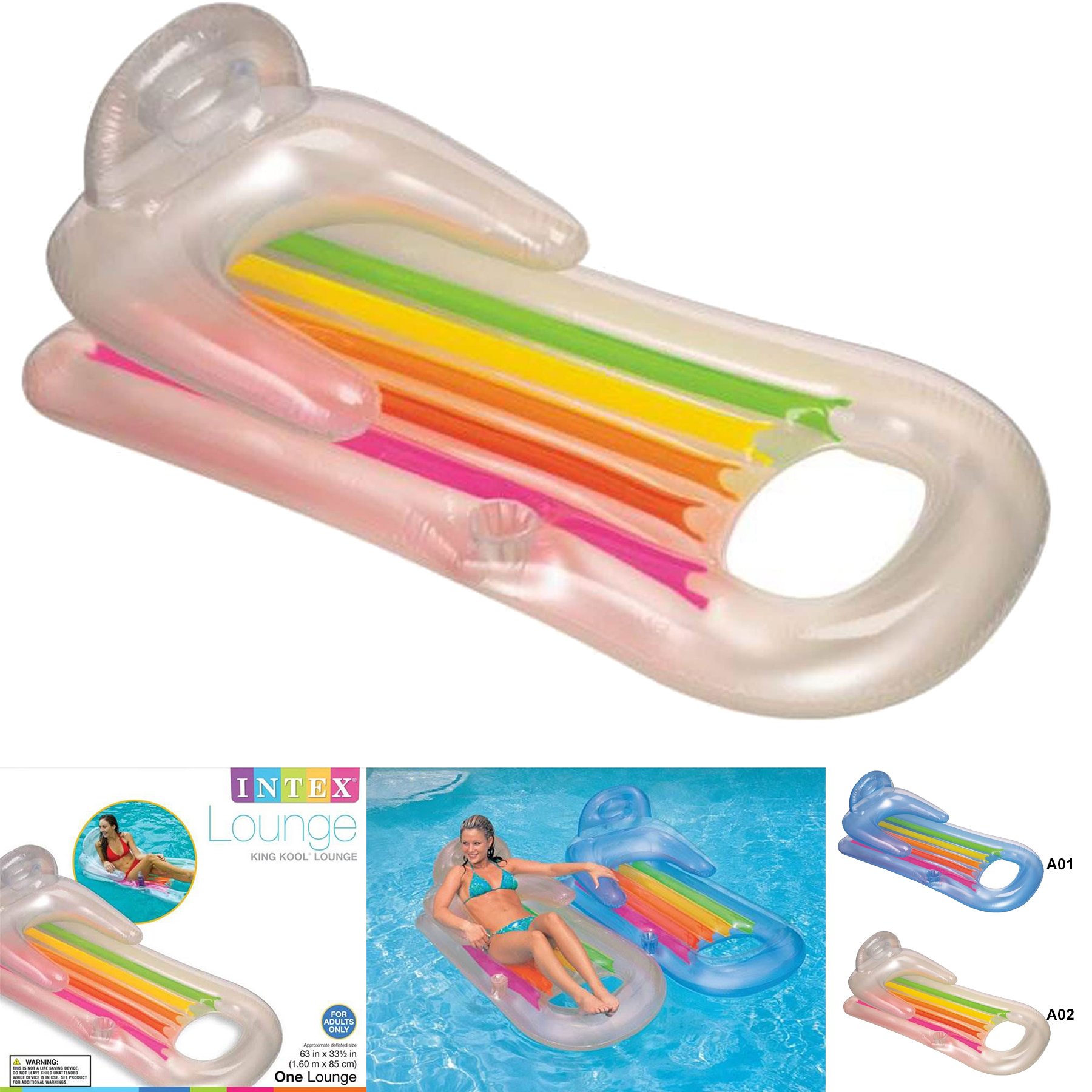 Swimming Pool Lounger with Headrest 2
