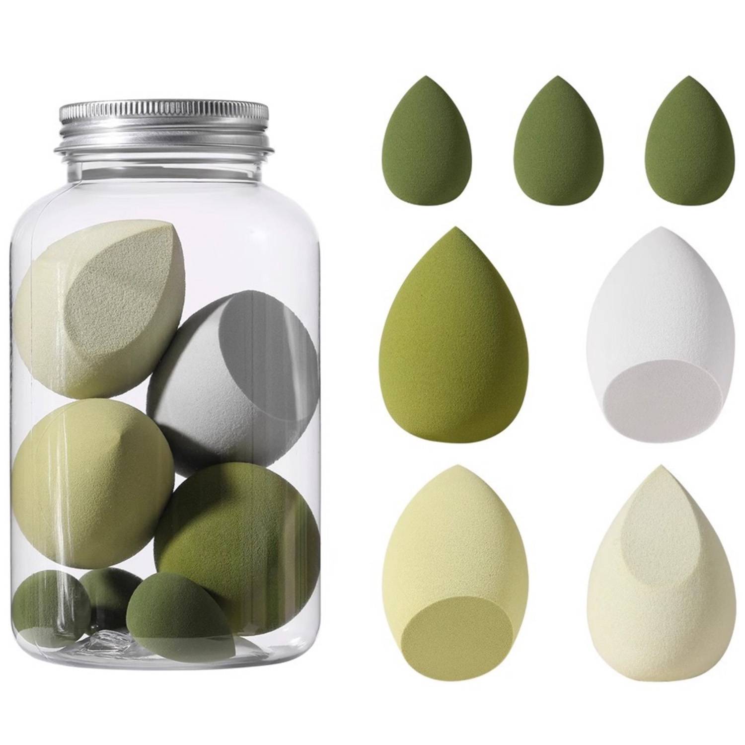 7PCS Makeup Tool Kit Teardrop Shaped Sponges 5