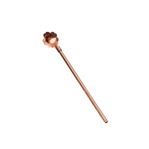 Reusable Stainless Steel Straws With Flower Spoon Set 6