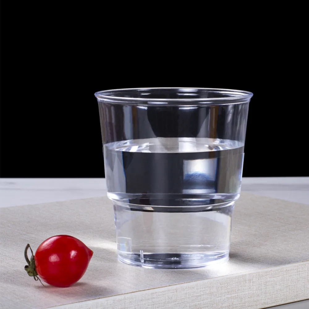 10Oz Cylinder Clear Hard Plastic Cups 5