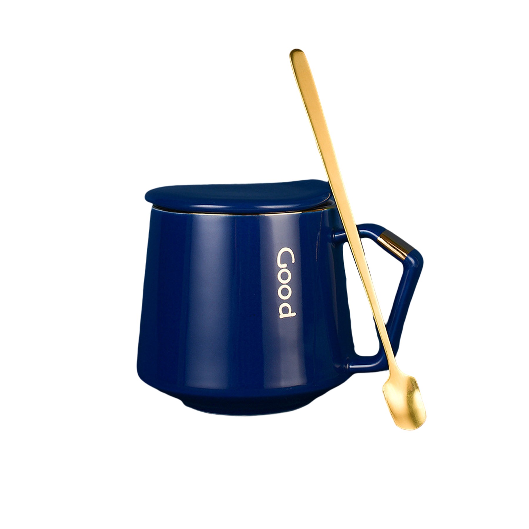 400Ml Ceramic Coffee Mug W/Lid 3