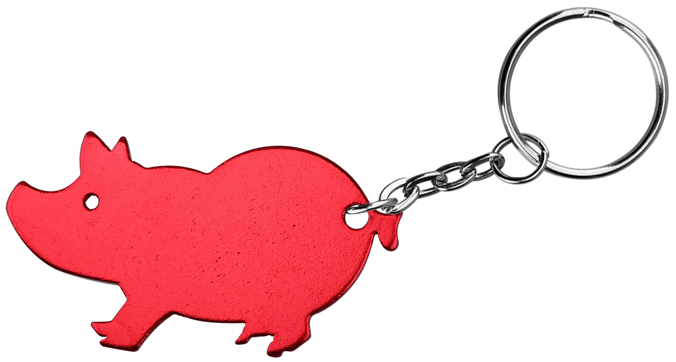 Pig shape bottle opener with key chain. 4