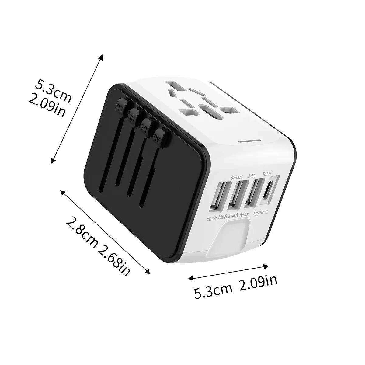 Universal Travel Adapter with USB Charging Ports 8