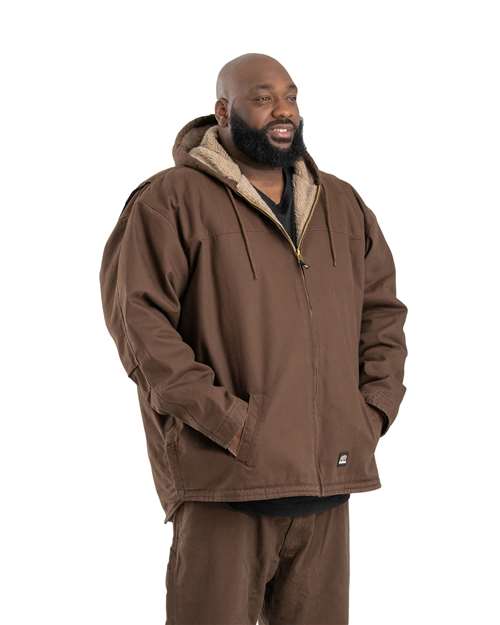 Men's Heartland Washed Duck Hooded Work Coat - HJ626 15