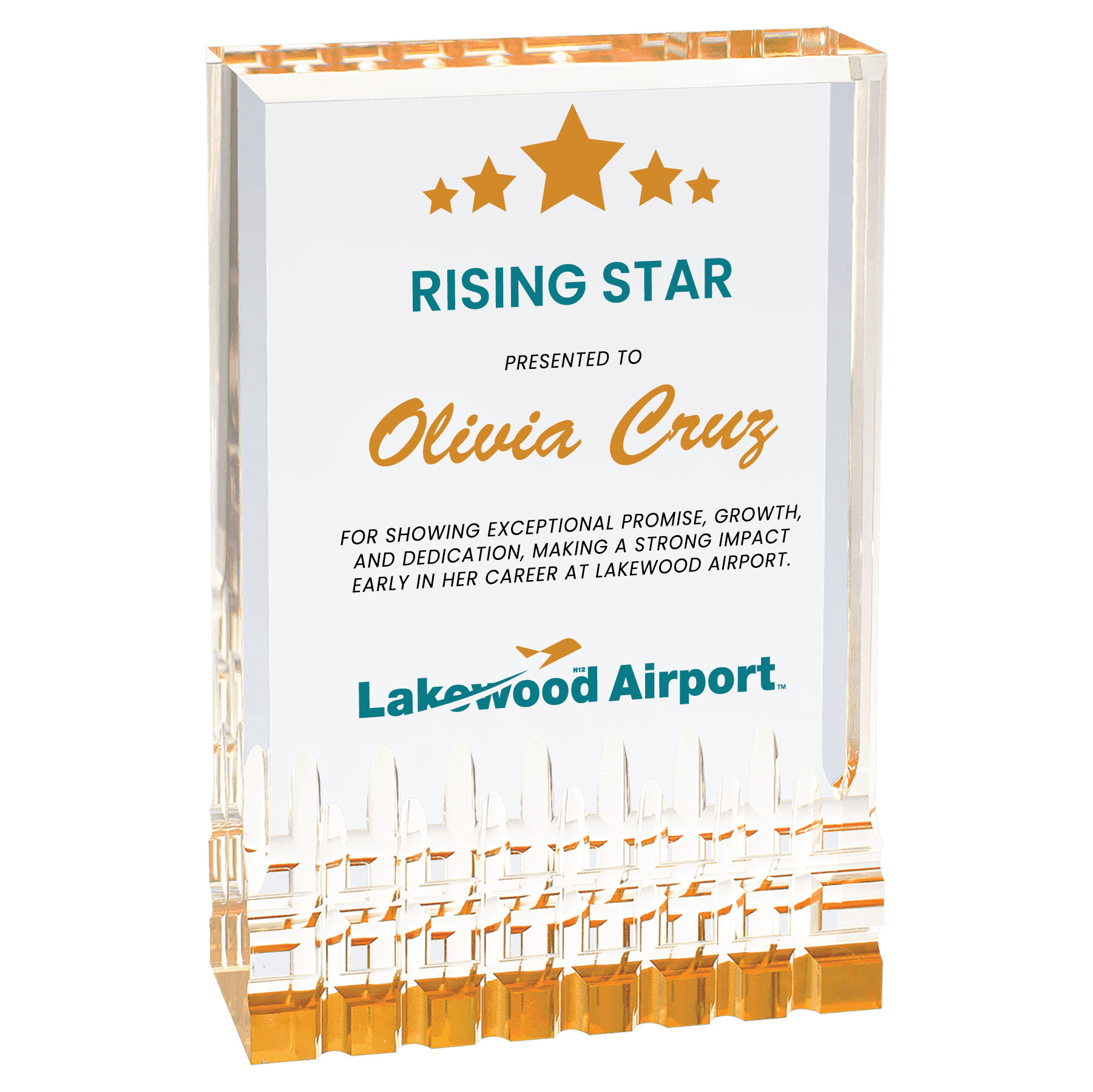 4" x 6" Gold Mirage Acrylic