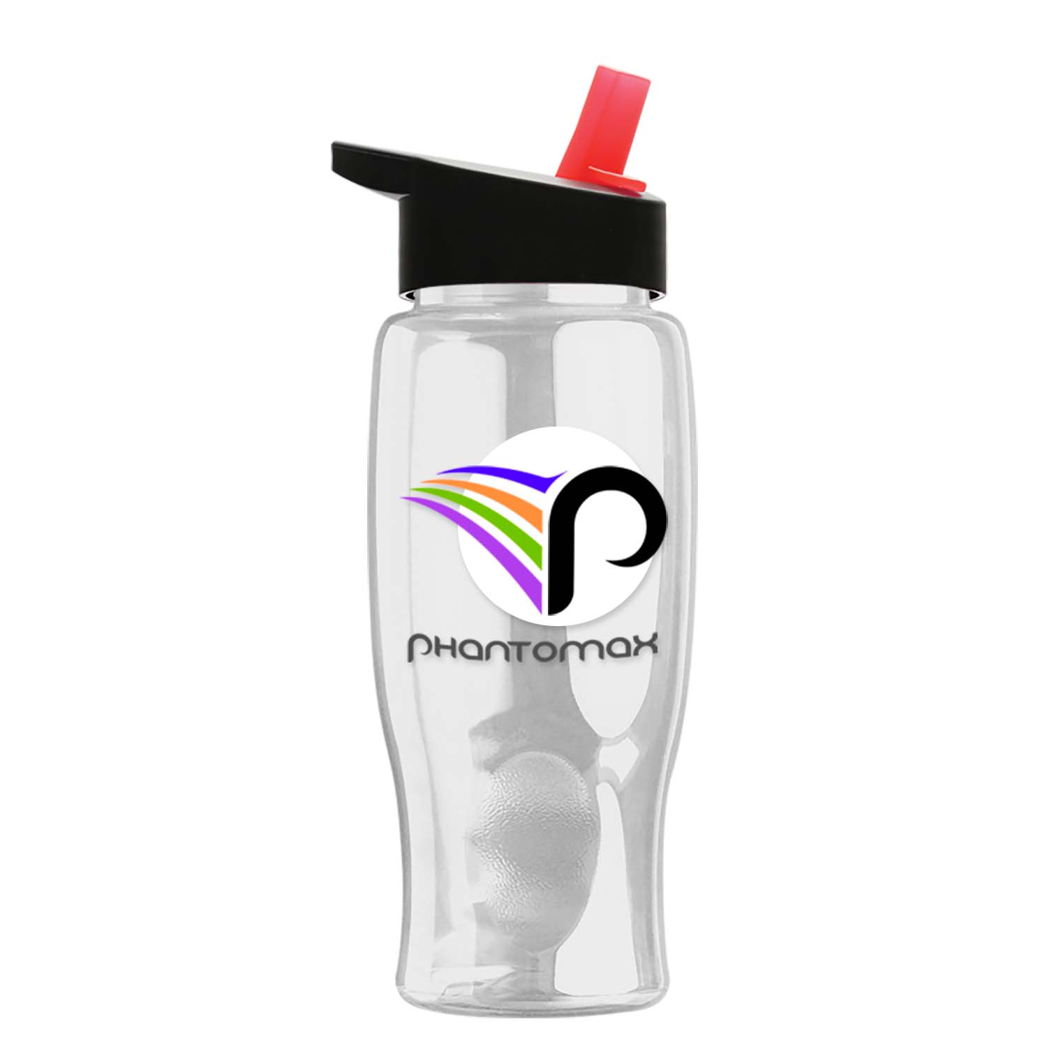 Poly-pure - 27 oz. Transparent Bottle with Flip Straw and Digital Imprint 4