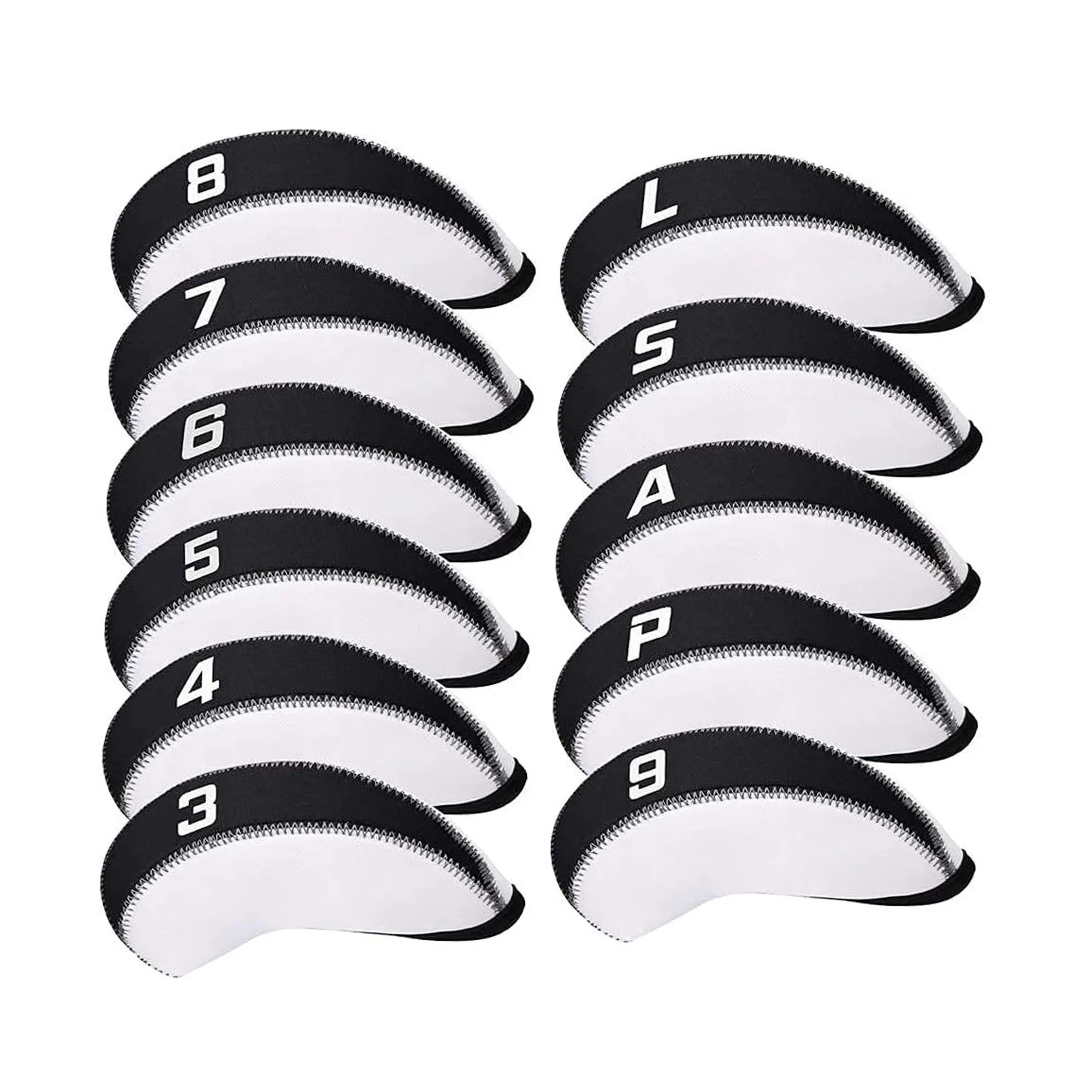 11Pcs Neoprene Number Golf Club Head Cover 17