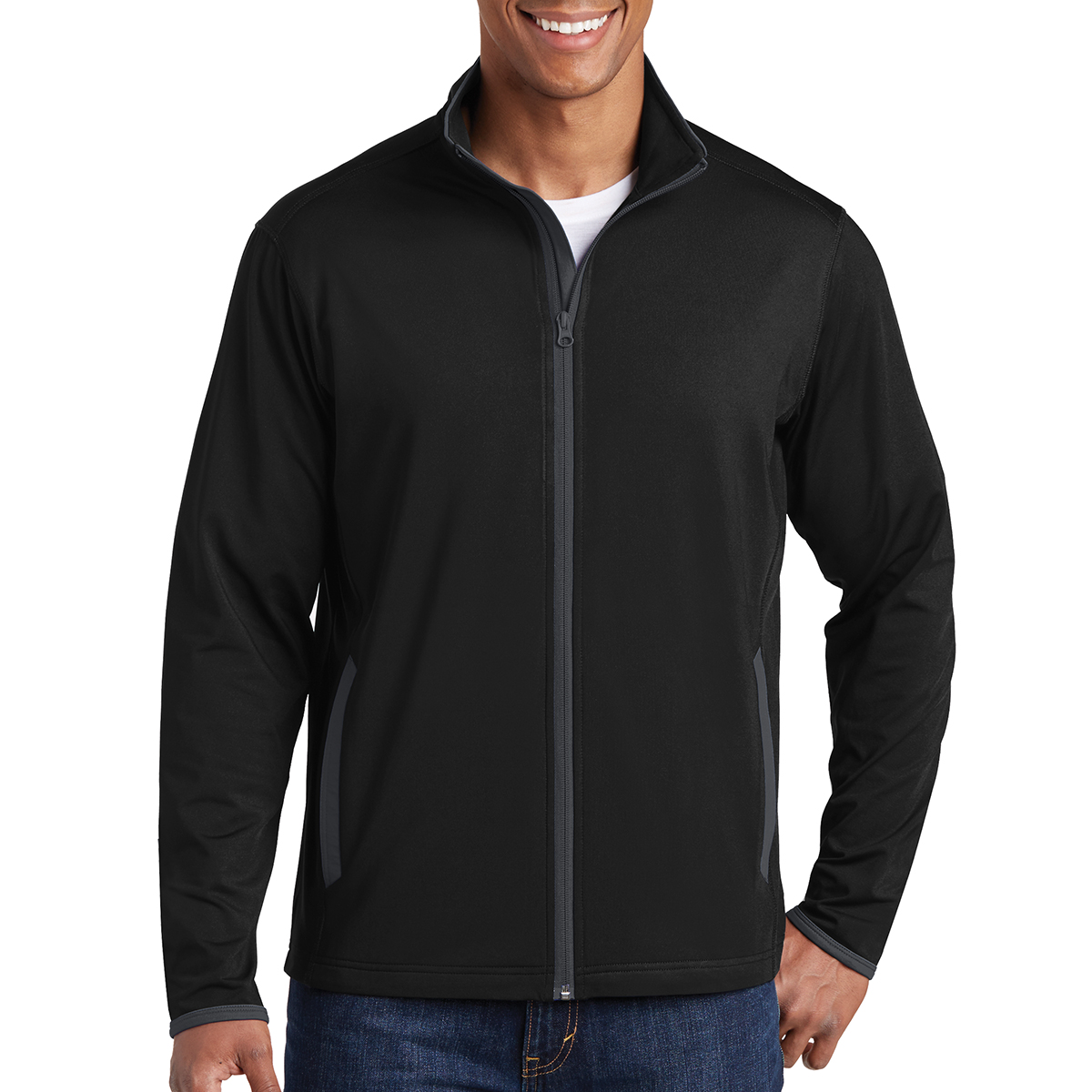 Sport-Tek® Sport-Wick® Stretch Contrast Full-Zip Jacket 14