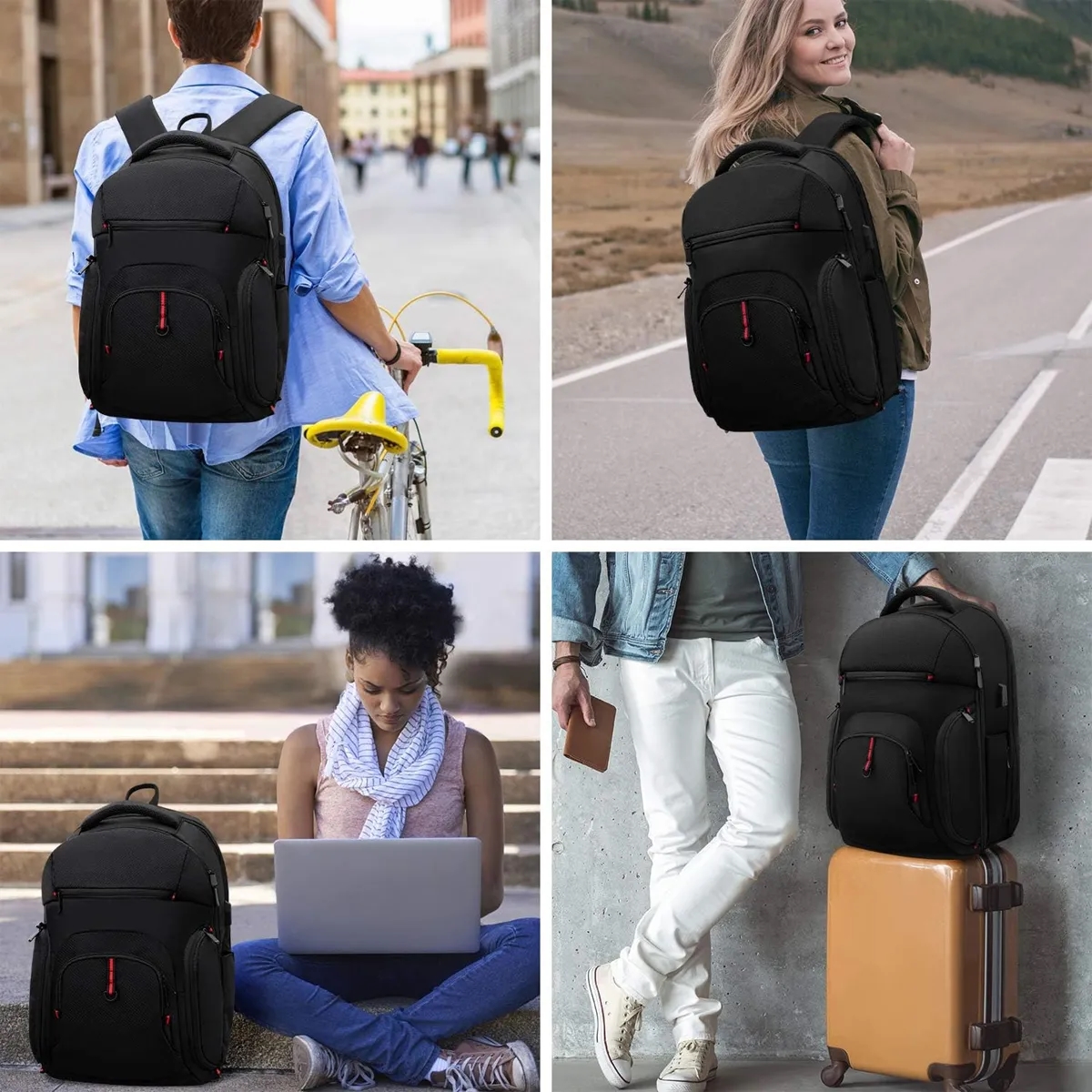 15.6" Laptop Anti-Theft Business Travel Waterproof Backpack 5