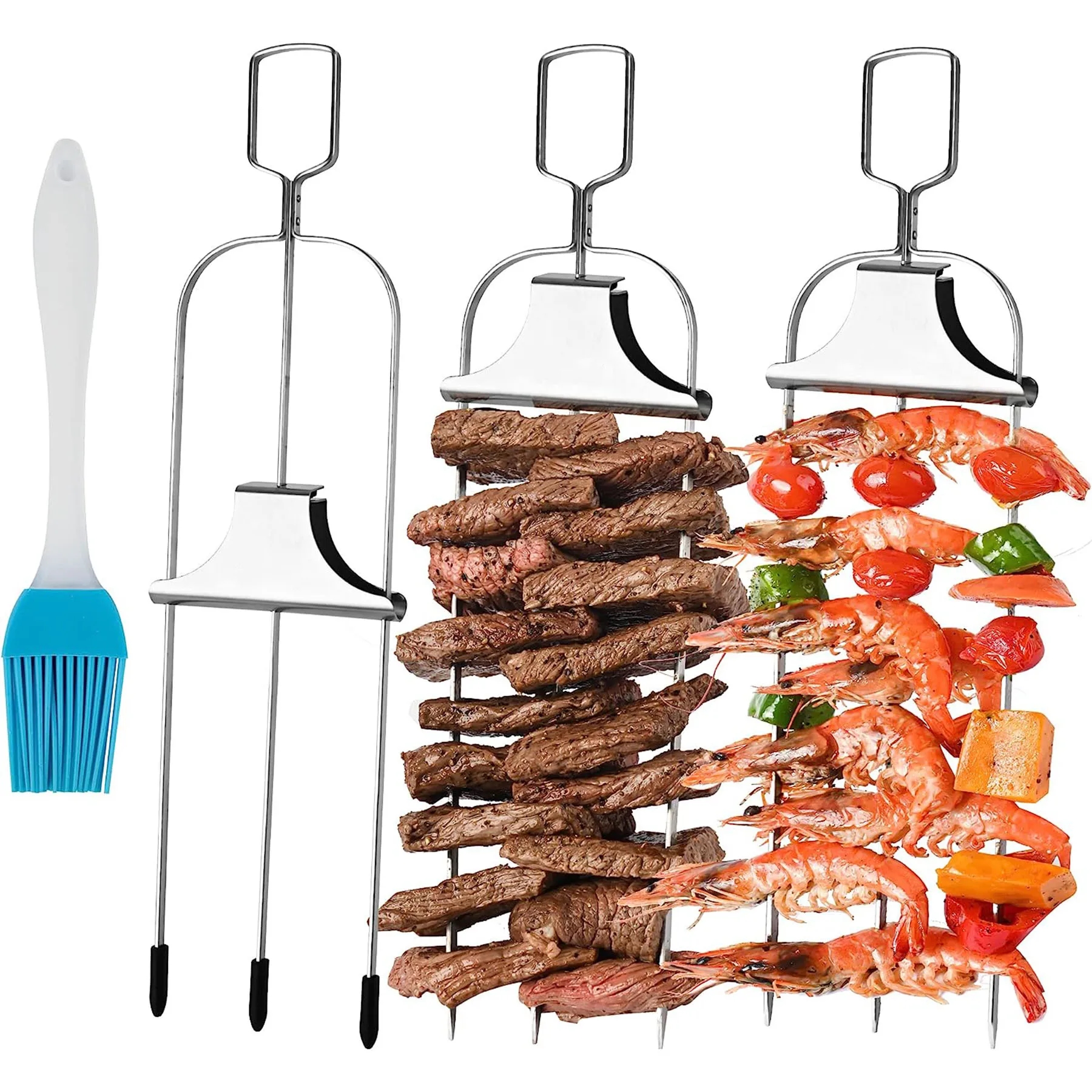 3-Prong Stainless Steel Skewers 5