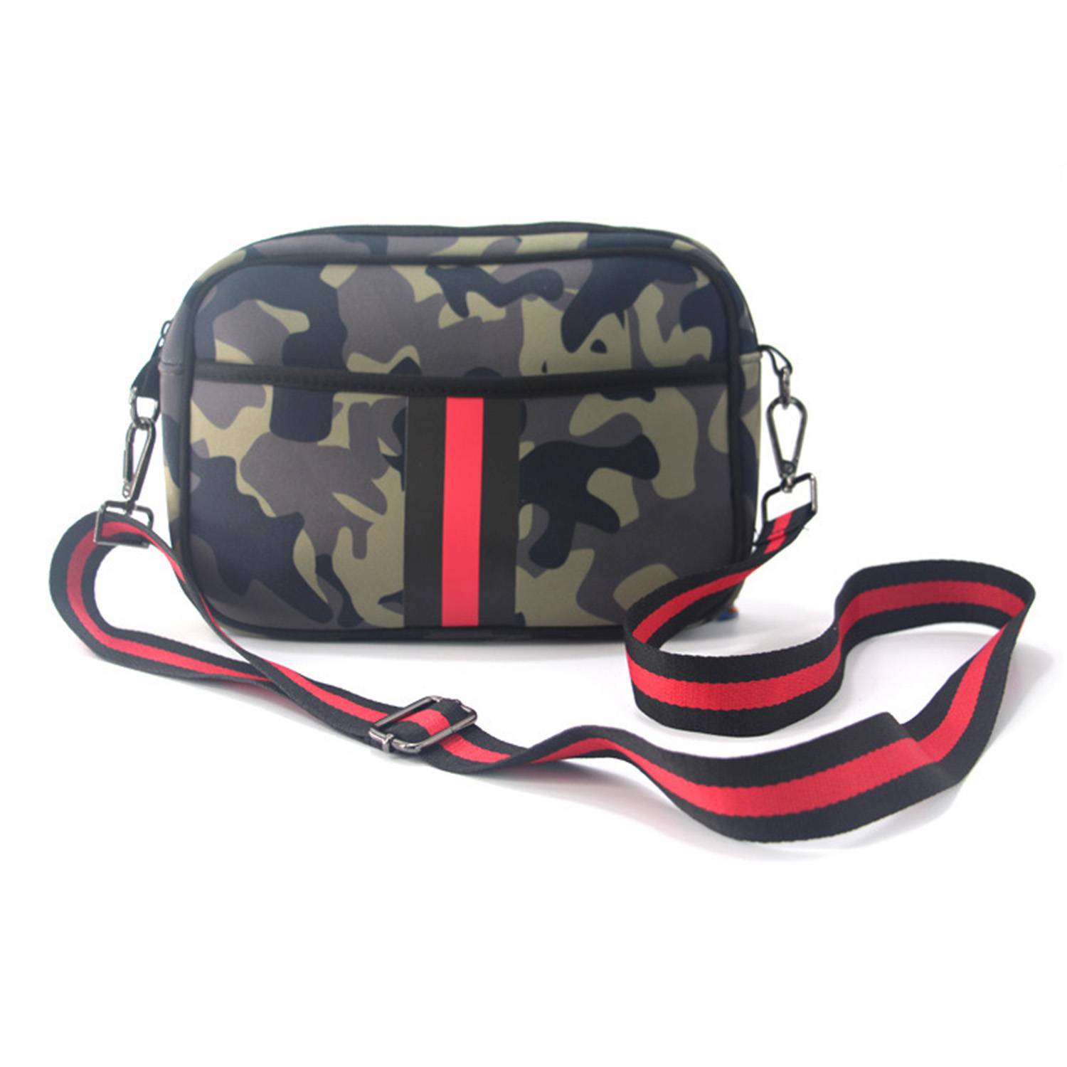 Waterproof Striped Neoprene Crossbody Bag for Travel 6