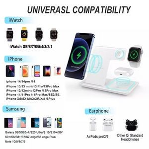 Foldable 15W 3 In 1 Fast Wireless Charging Station 2