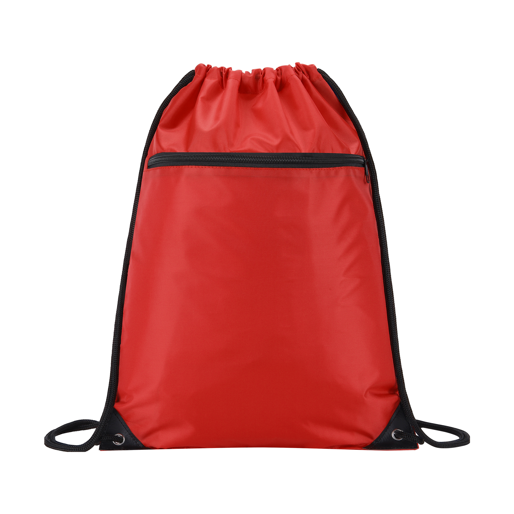 420D RPET Drawstring Backpack With Zipper 2