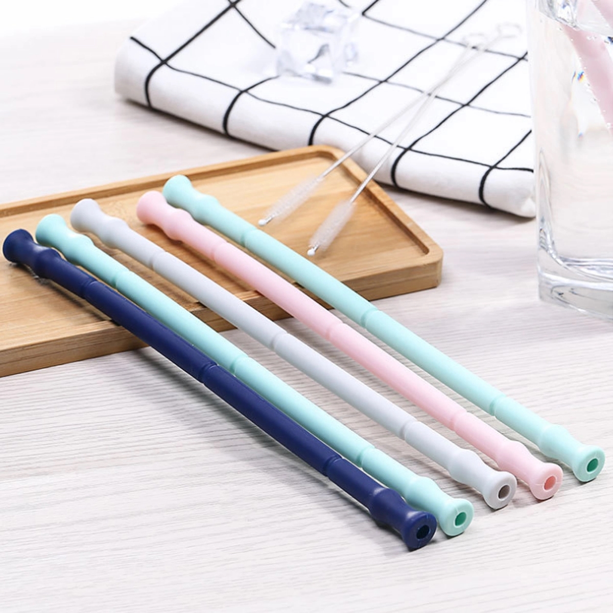Collapsible Silicone Straw With Travel Case 2
