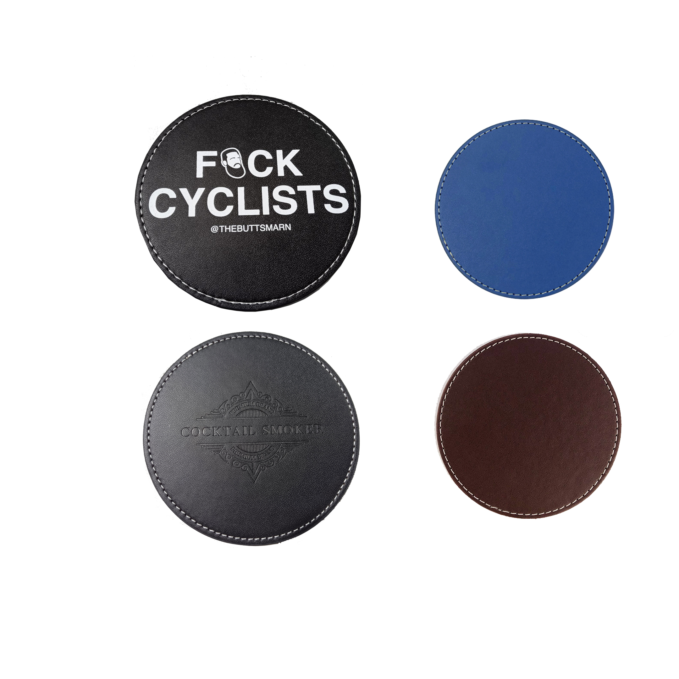 Vegan Leather Round Coaster 4