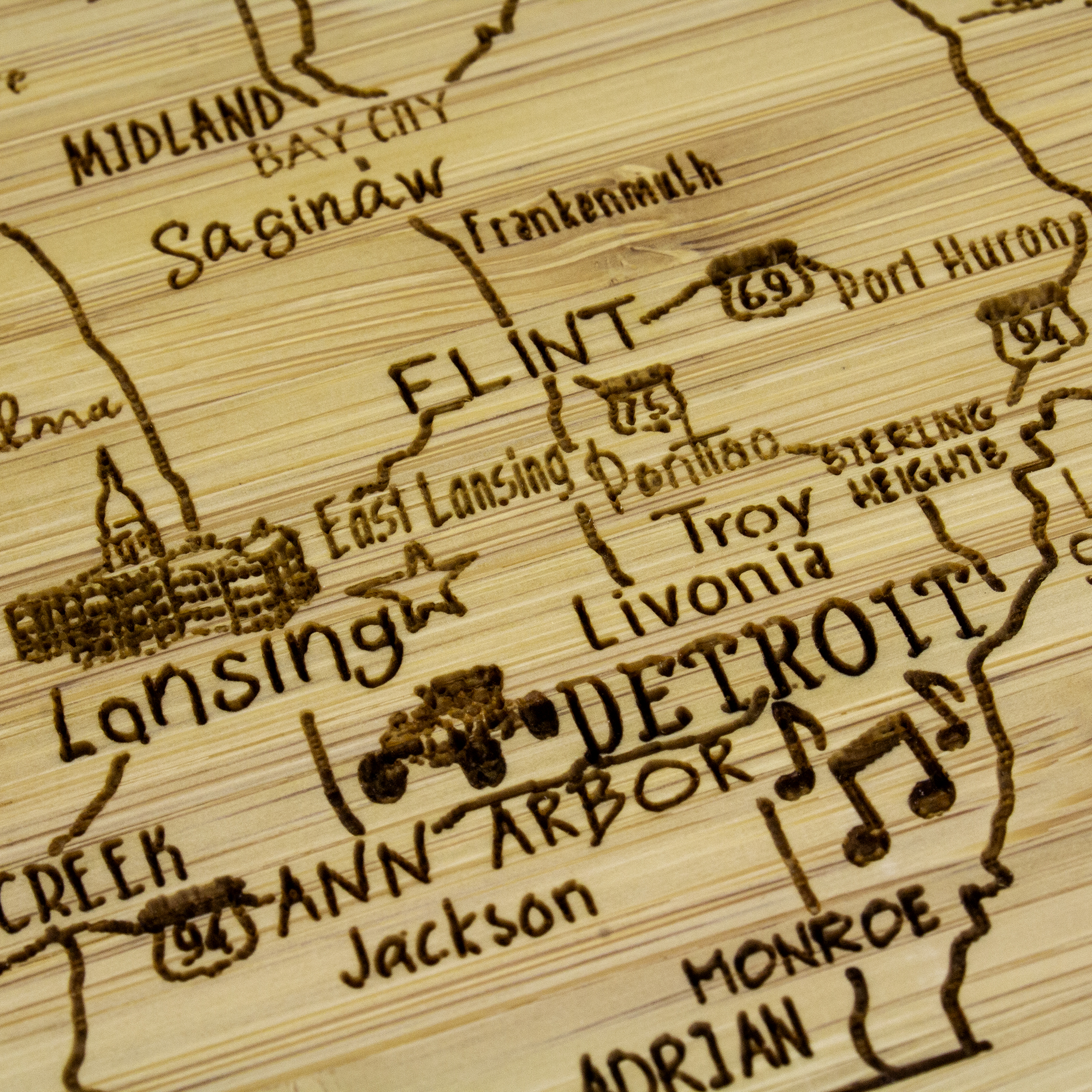 Michigan Puzzle Coaster Set 4