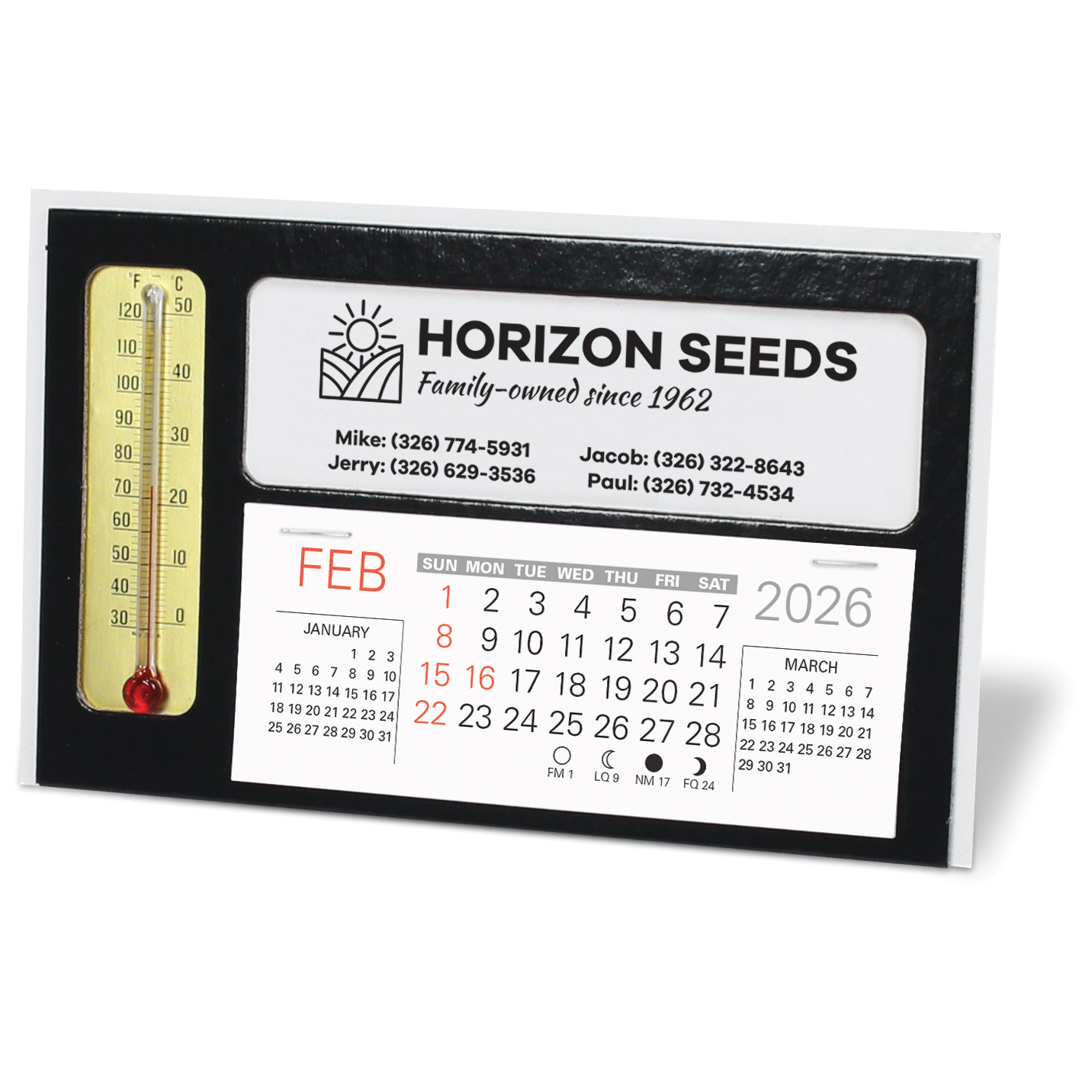 Window with Thermometer Desk Calendar 7