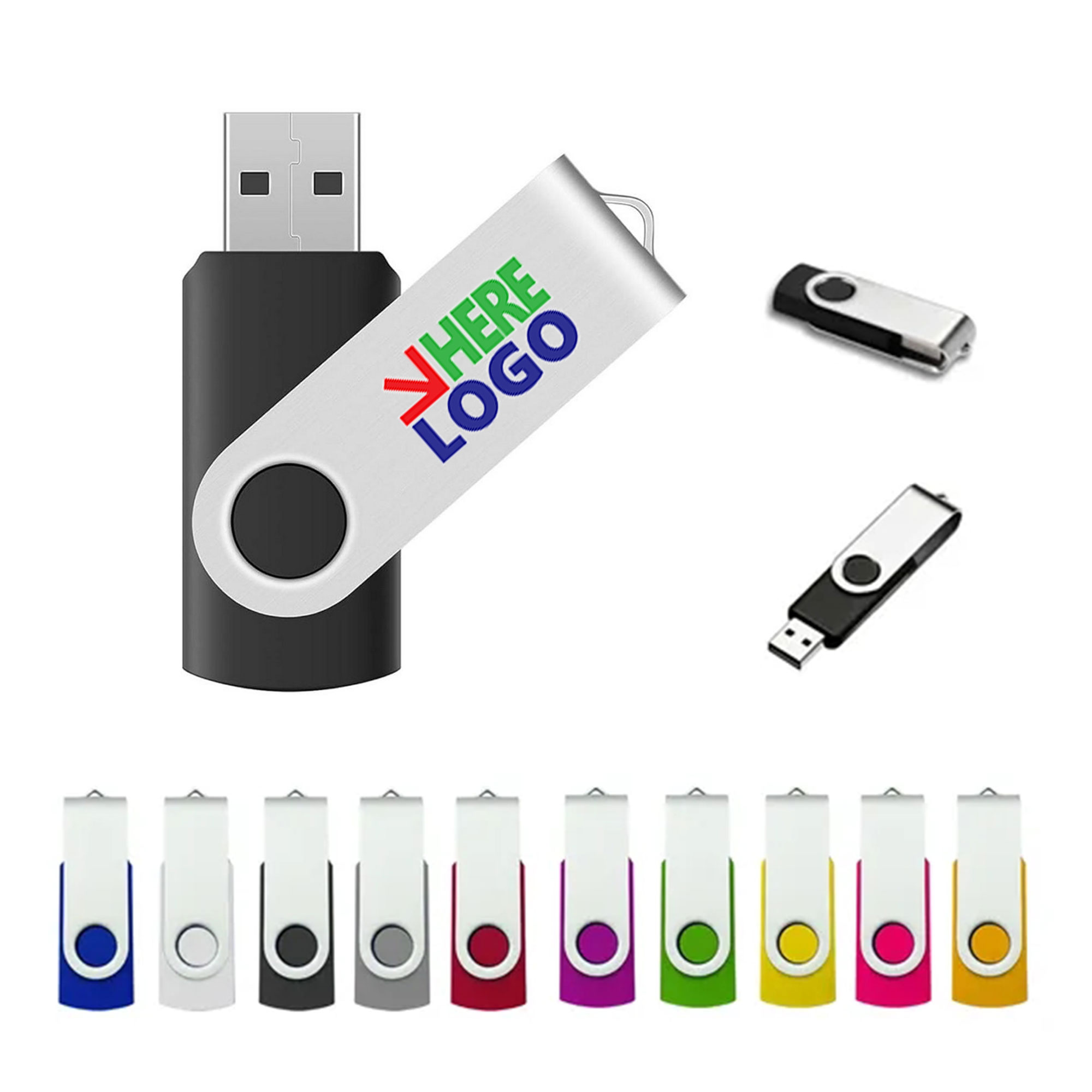 8G Metal Swivel USB Flash Drive 6