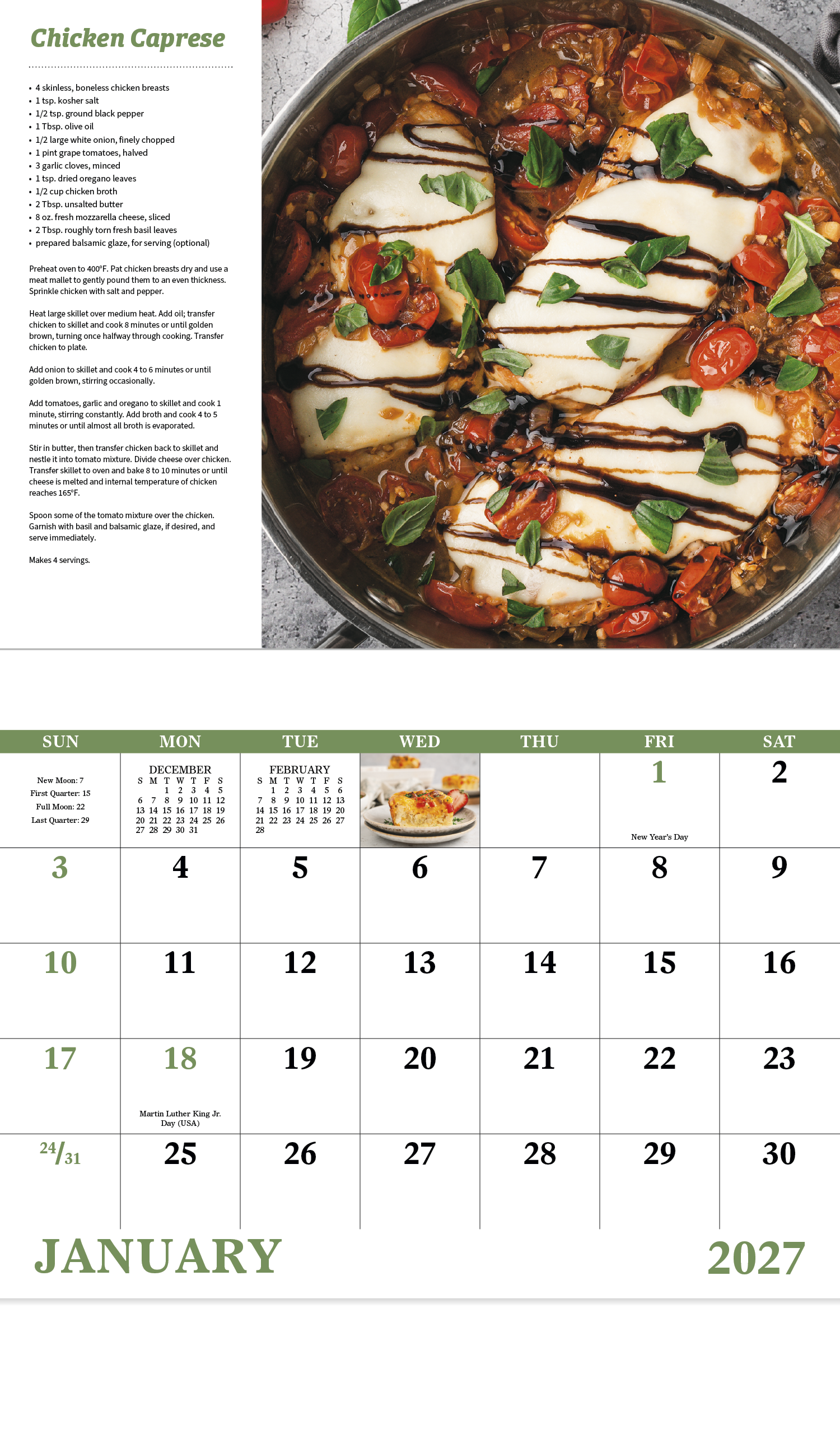 Good Value™ Delicious Dining - Stapled Calendar 29
