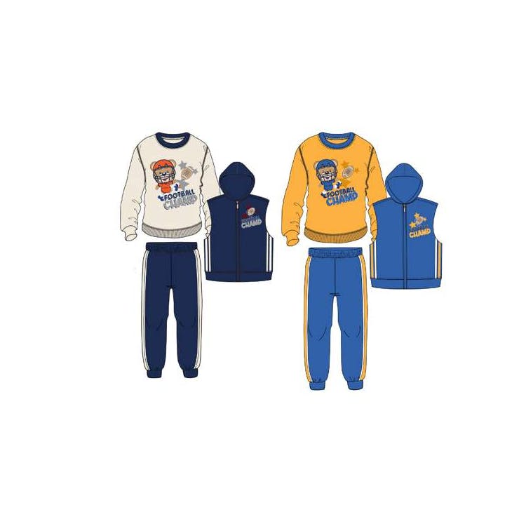 Boys' Fleece Vest Set Assorted 3pc 12-24m 2