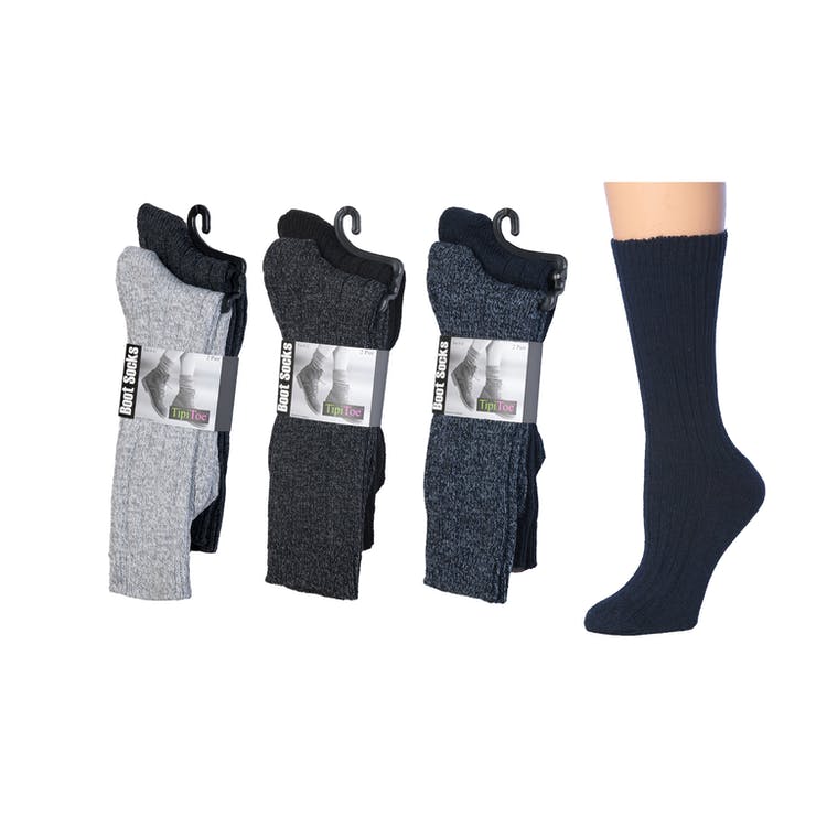 Women's Boot Socks - Assorted Size 9-11 2 Pack 2