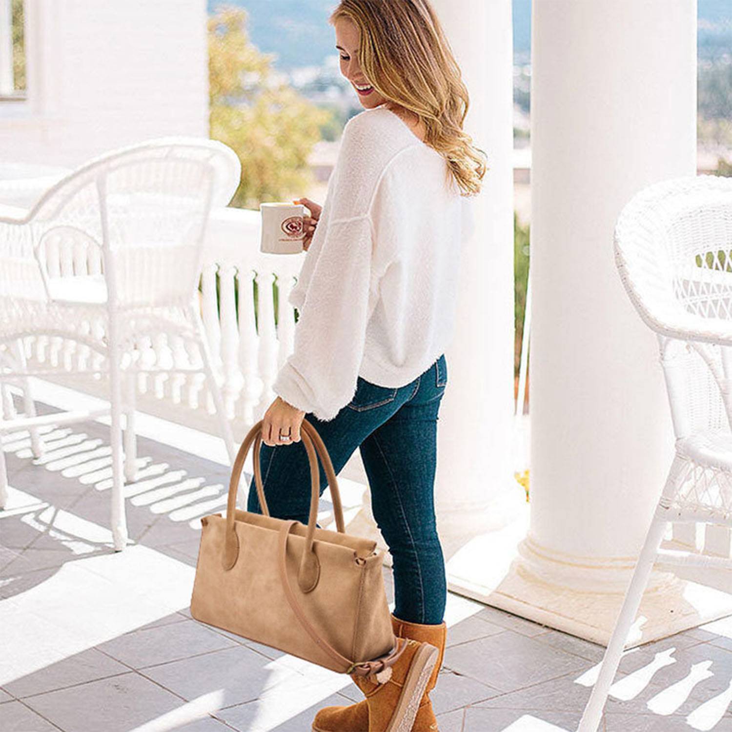 Large capacity Suede Handbag Crossbody Bag 4