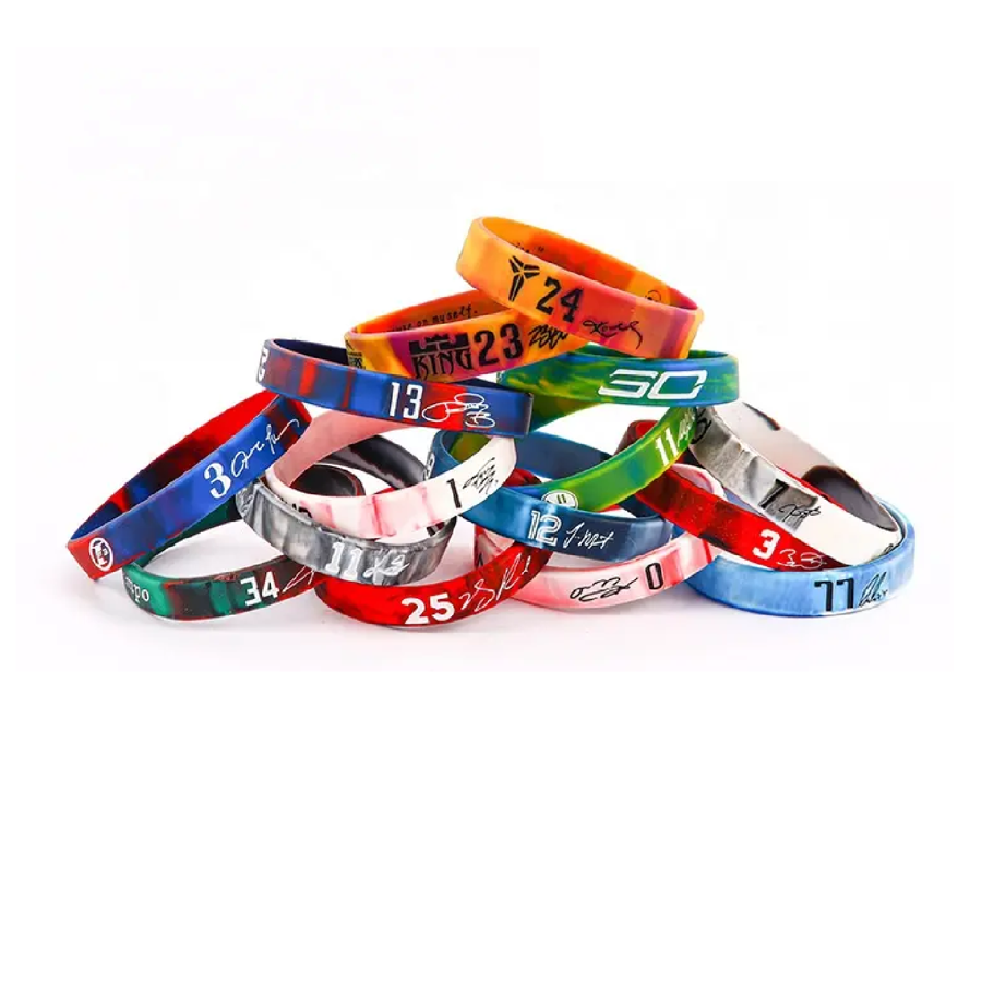 Tie Dye Silicone Wristband - 1/2" band 2
