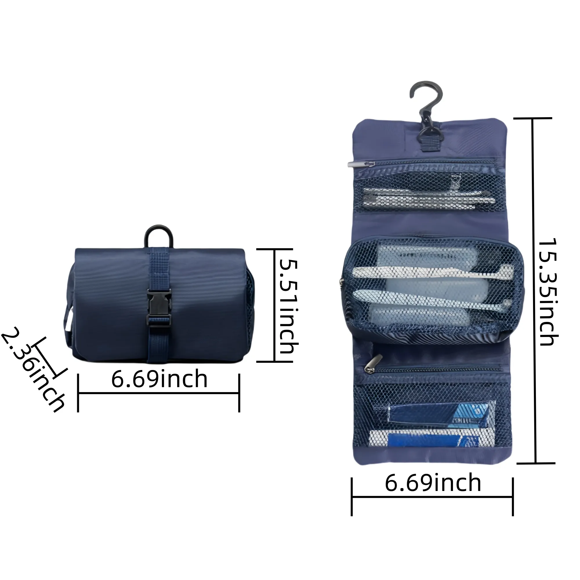 Buckle Folding Toiletries Oxford Storage Bag 5