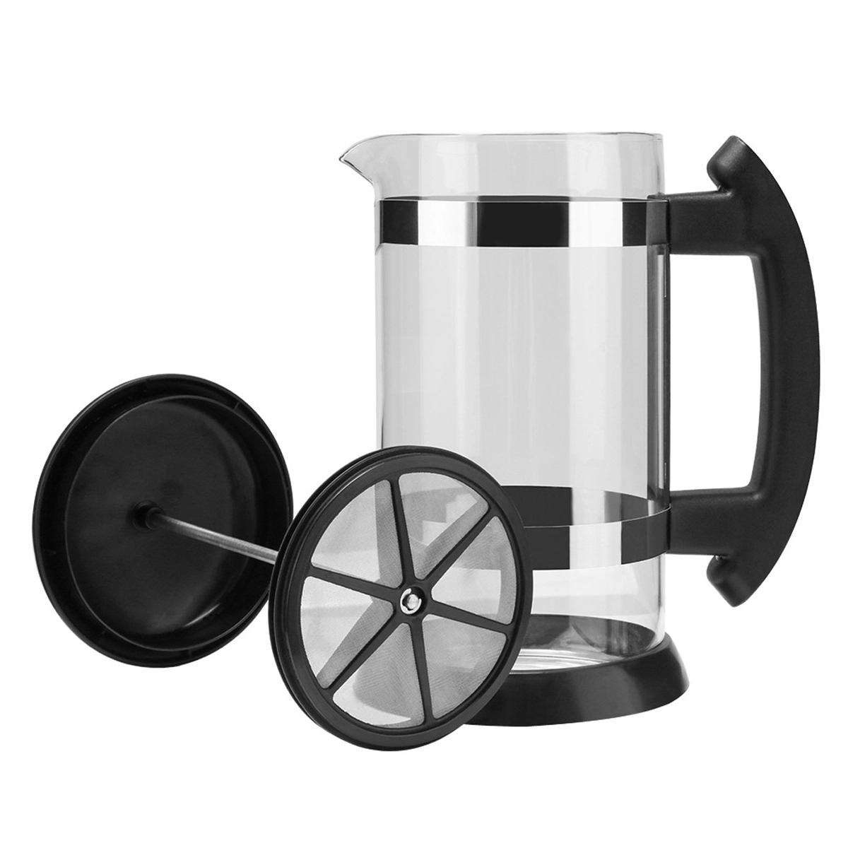 Kitchen French Press Espresso Tea Maker With Triple Filters 3