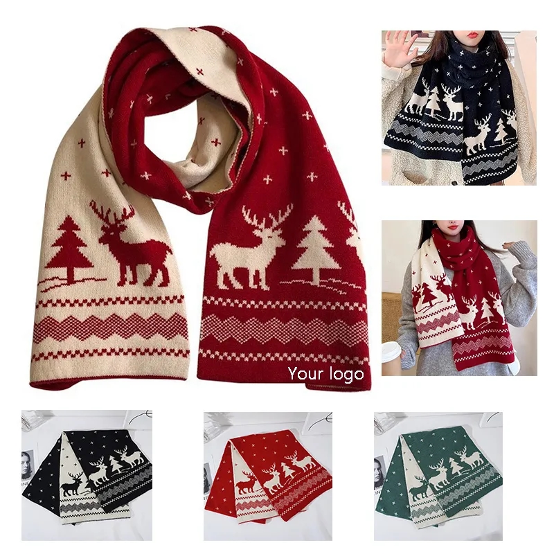 Custom Knit Christmas Scarf 1