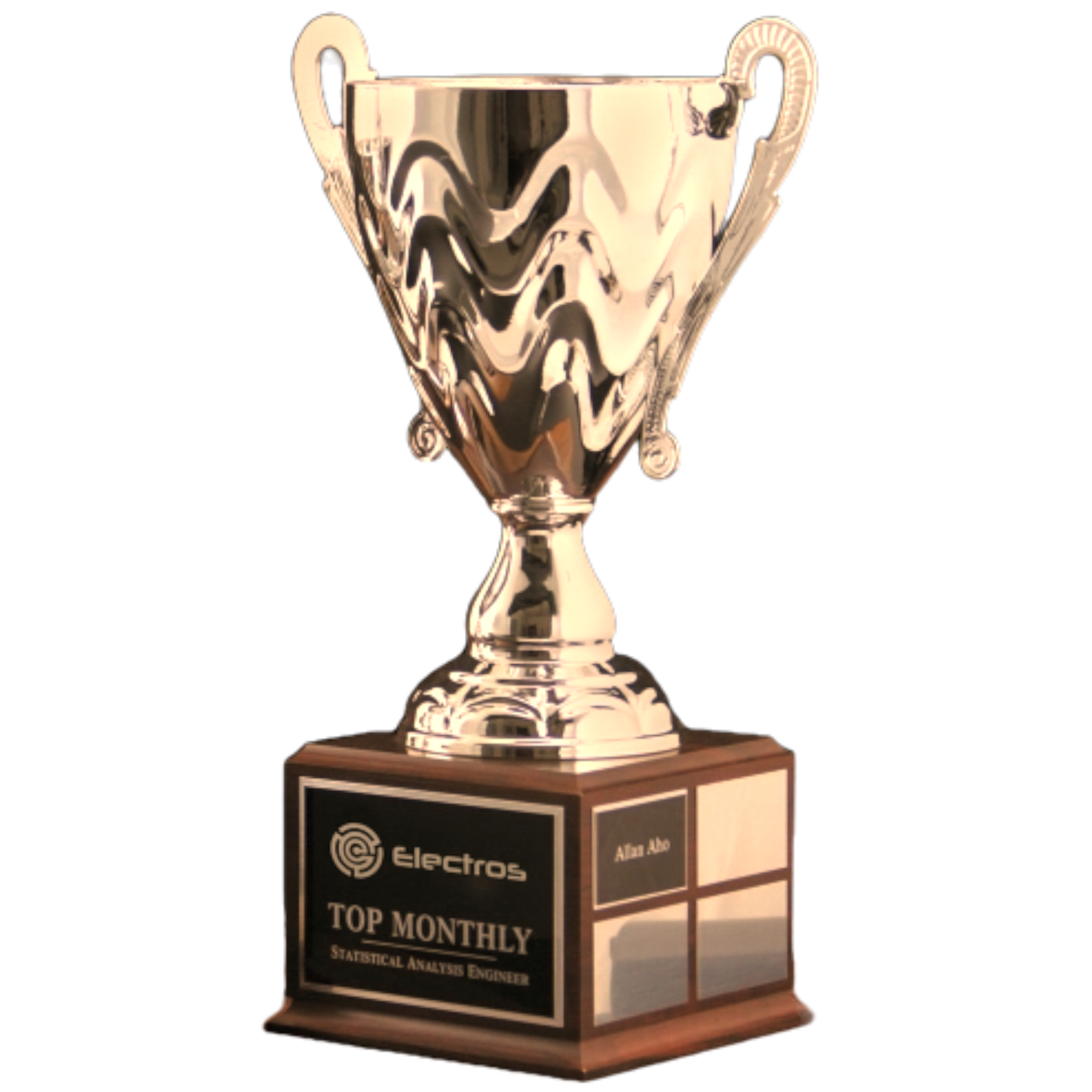 Wave Perpetual Gold Cup Trophy Award w/Perpetual Base 1
