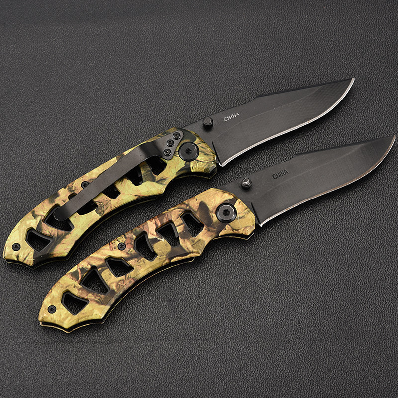 Camouflage Stainless Steel Folding Pocket Knife 3