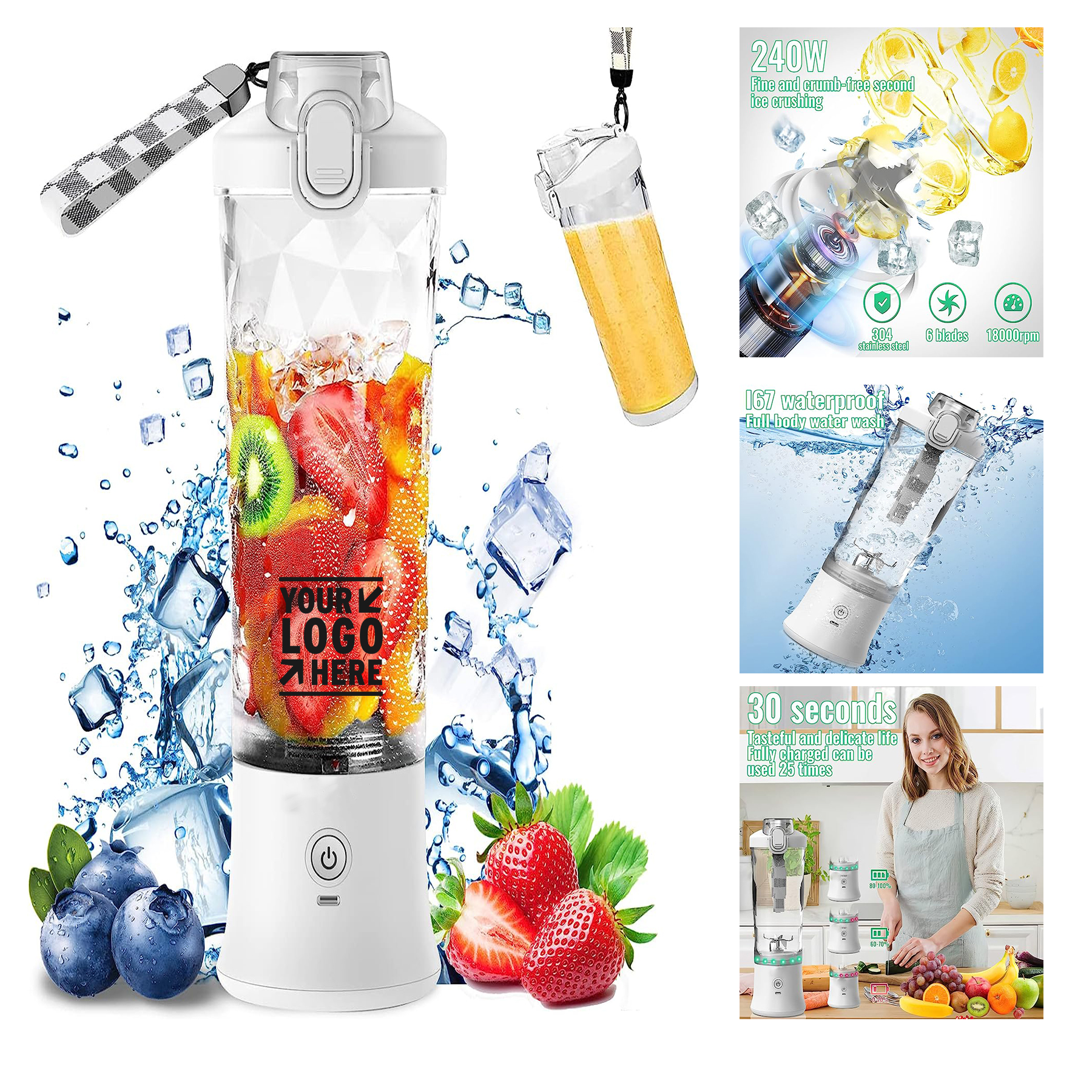 20 Oz Shakes and Smoothies Portable Blender