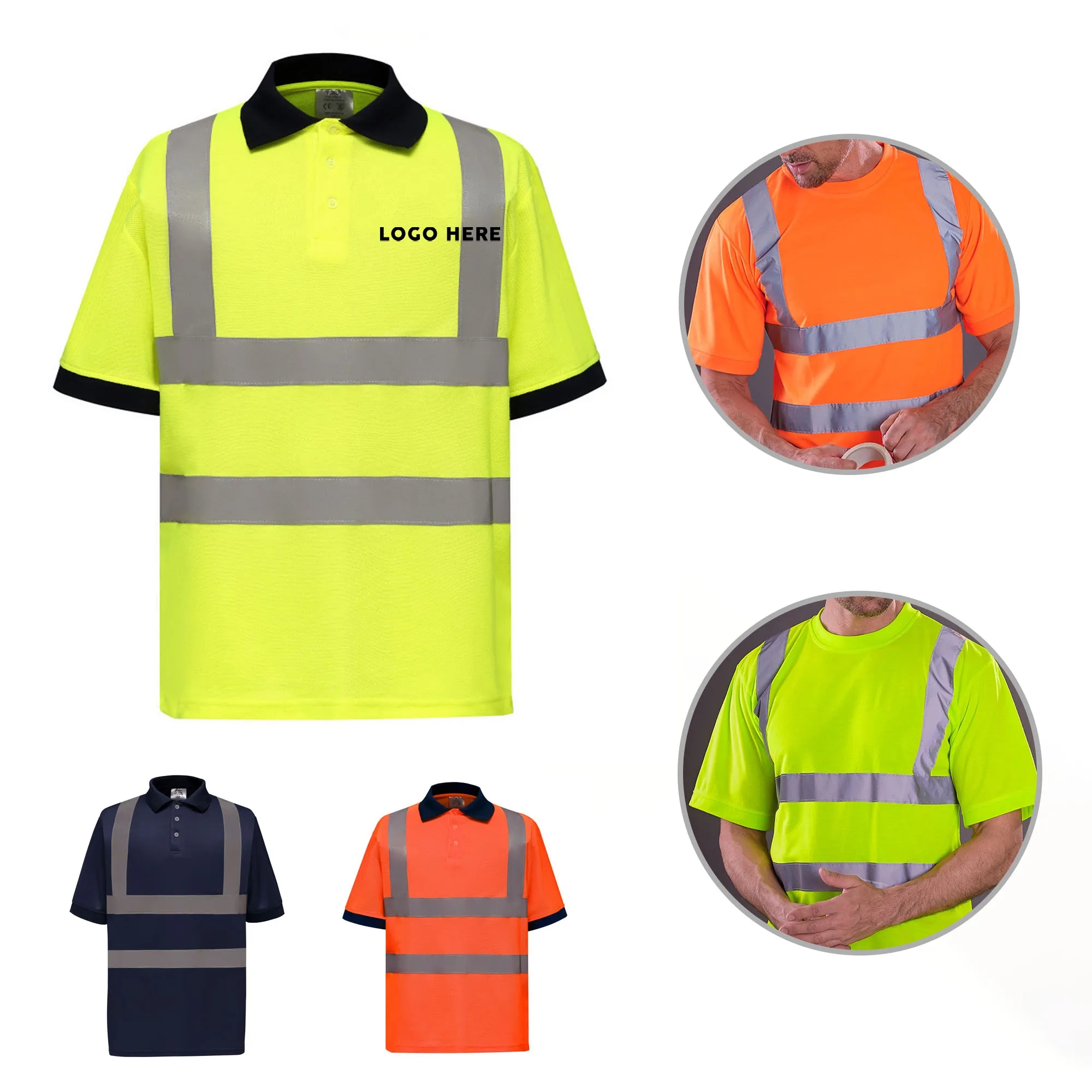 S to XXL safety reflective short sleeves T-shirt 2
