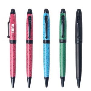 Marble Texture Spot Metal Pen With Stylus 4