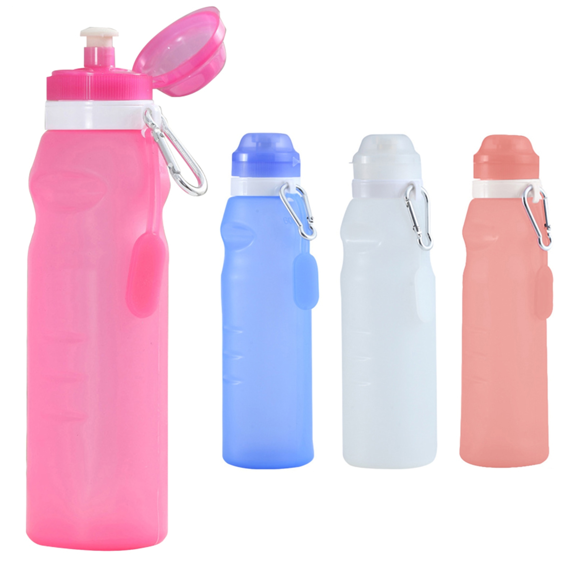 20 Oz. Foldable Silicone Water Bottle