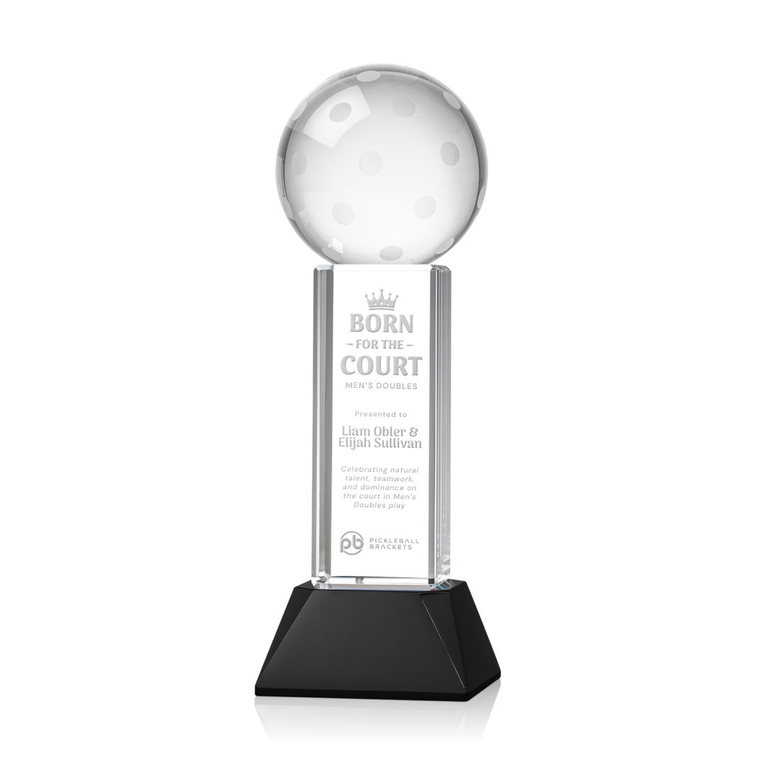 Pickleball Award on Stowe Base - Black 15