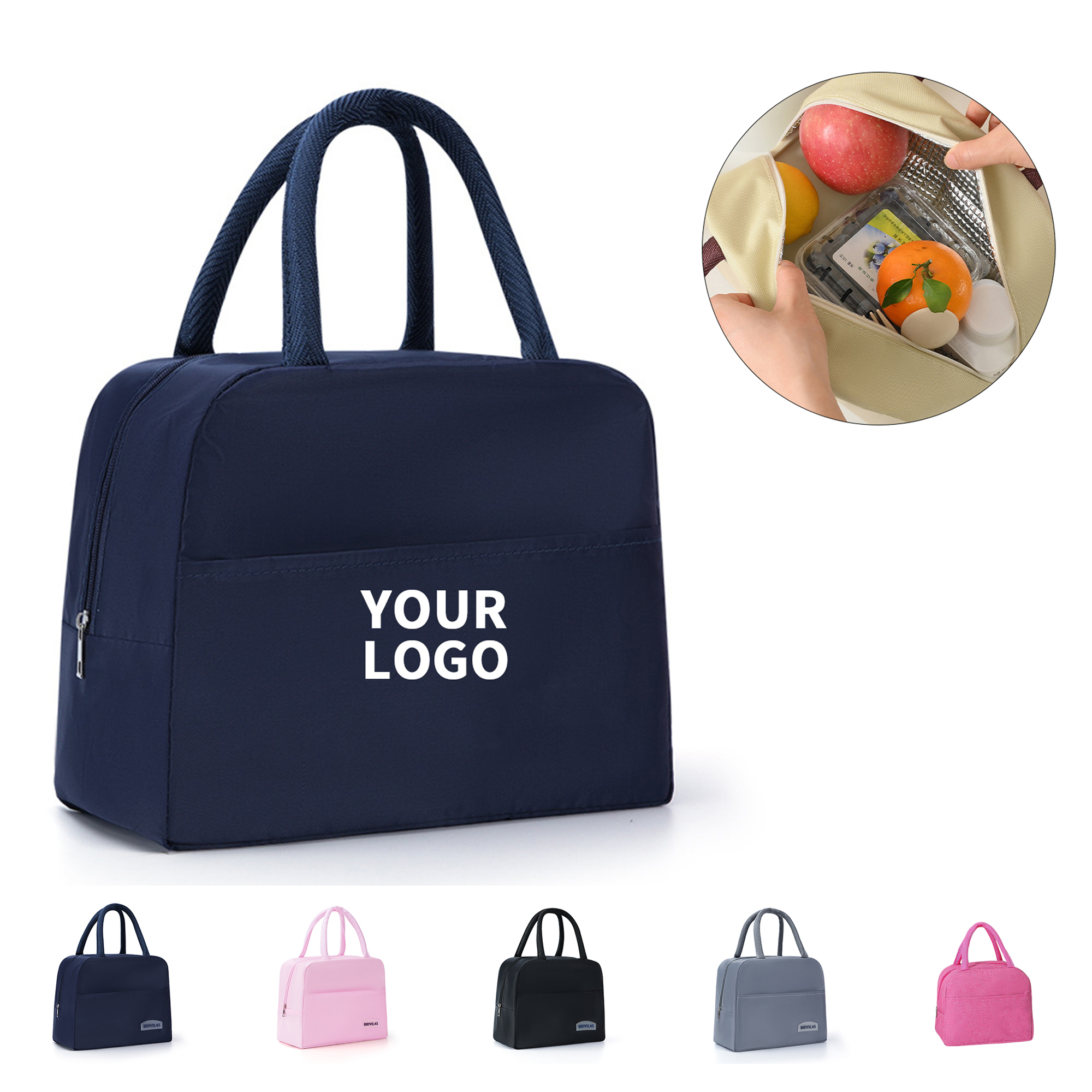 PU Triple Layer Insulated Waterproof Travel Lunch Bag 2