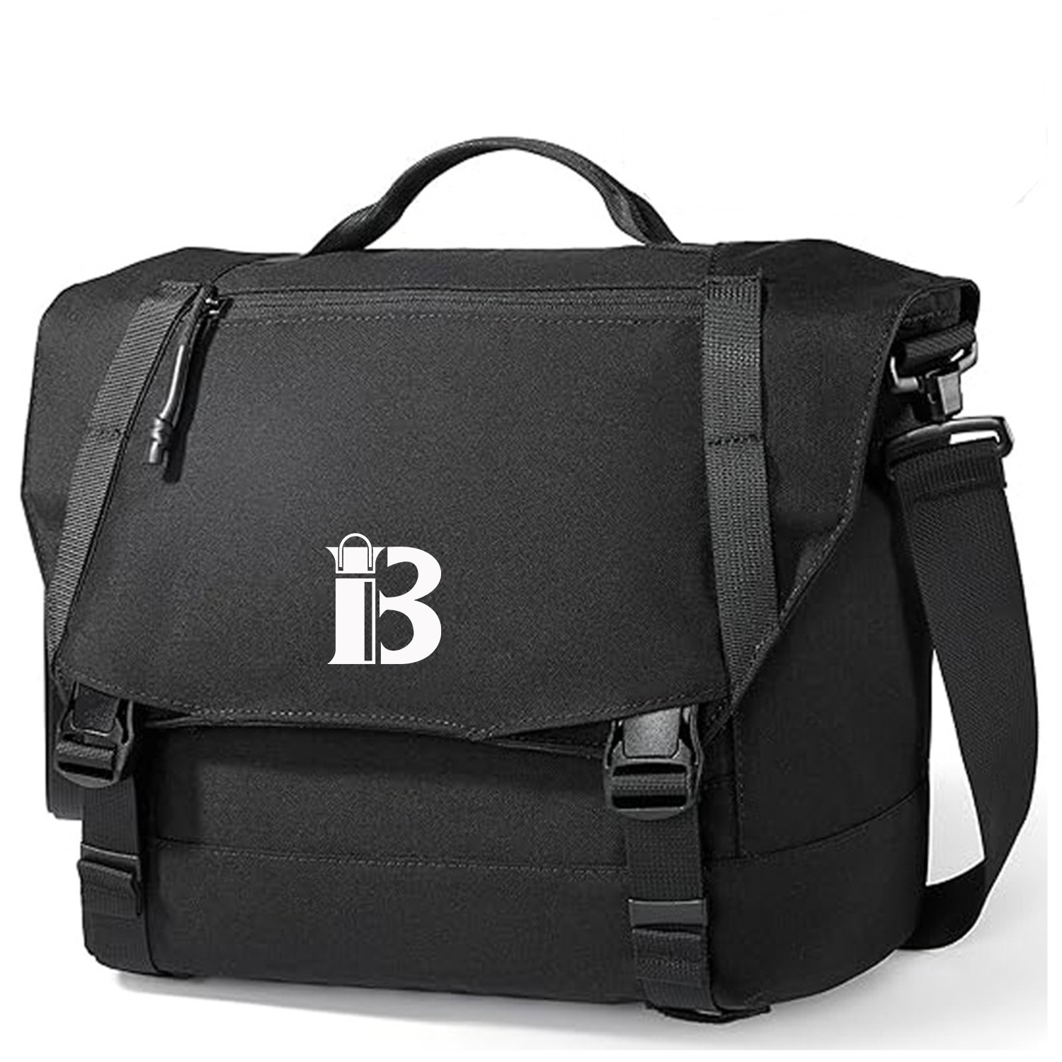 Large Capacity Nylon Messenger Bag w/ Handle for Travel Work 5